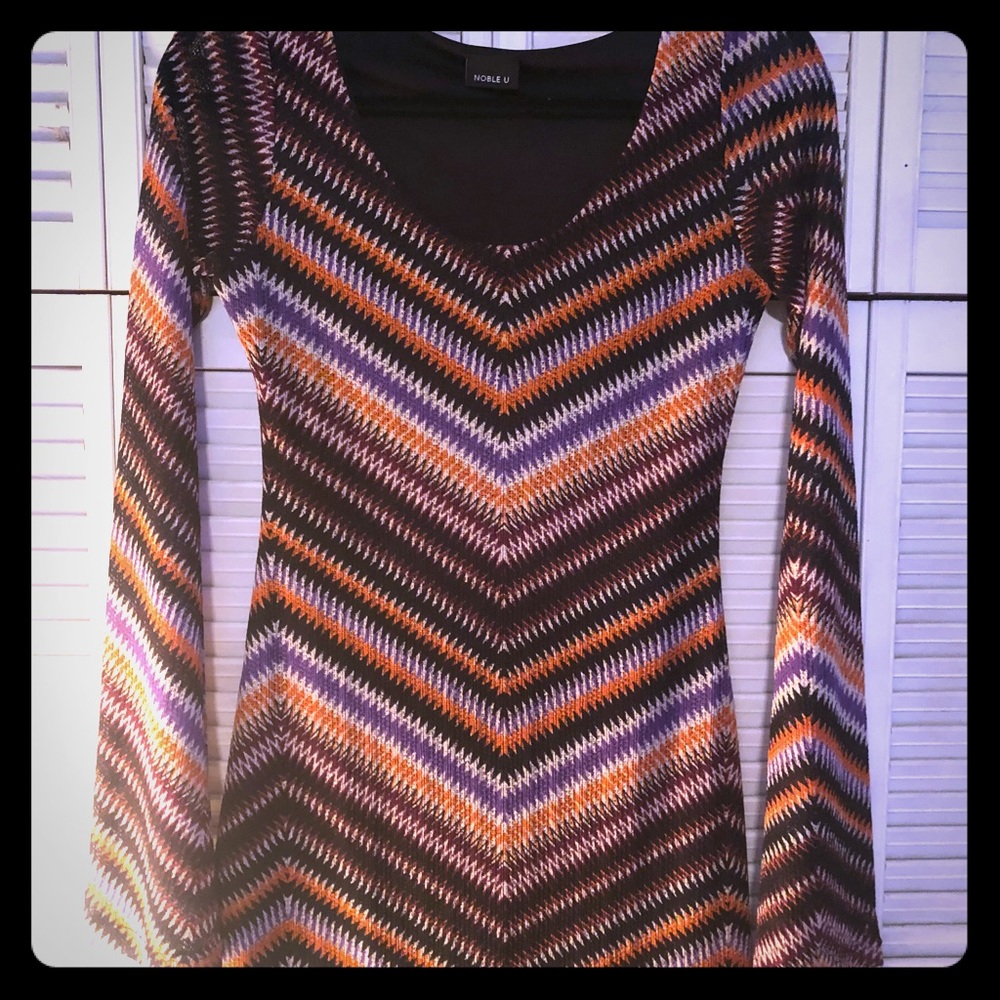 70s style long sleeve dress ☮️